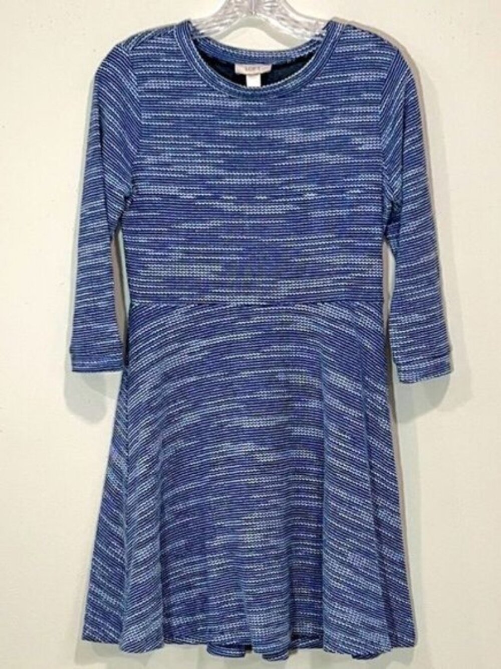 Blue Ann Taylor Loft Knit Dress. Size Small Petite.